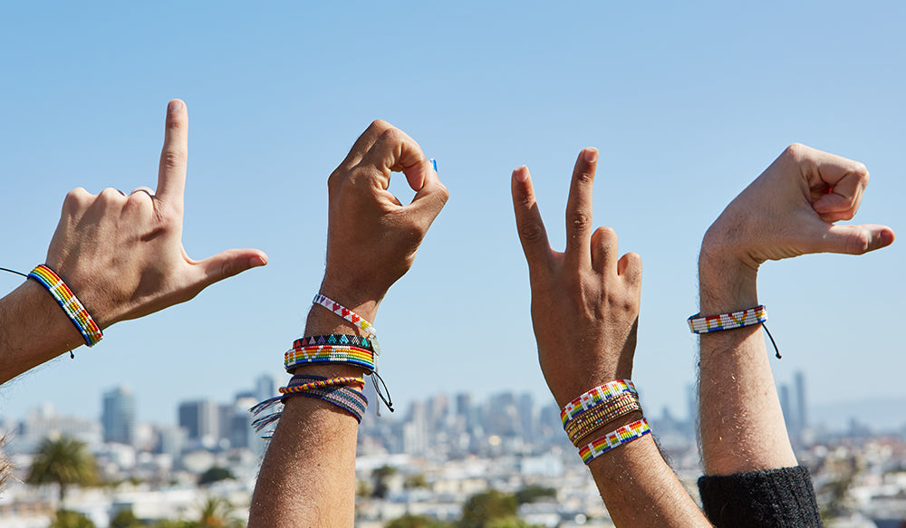 Rainbow Pride bracelets