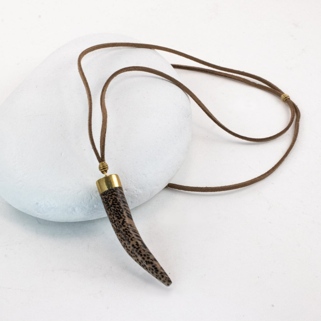 Talisman Horn Necklace - Palm - Love Is Project