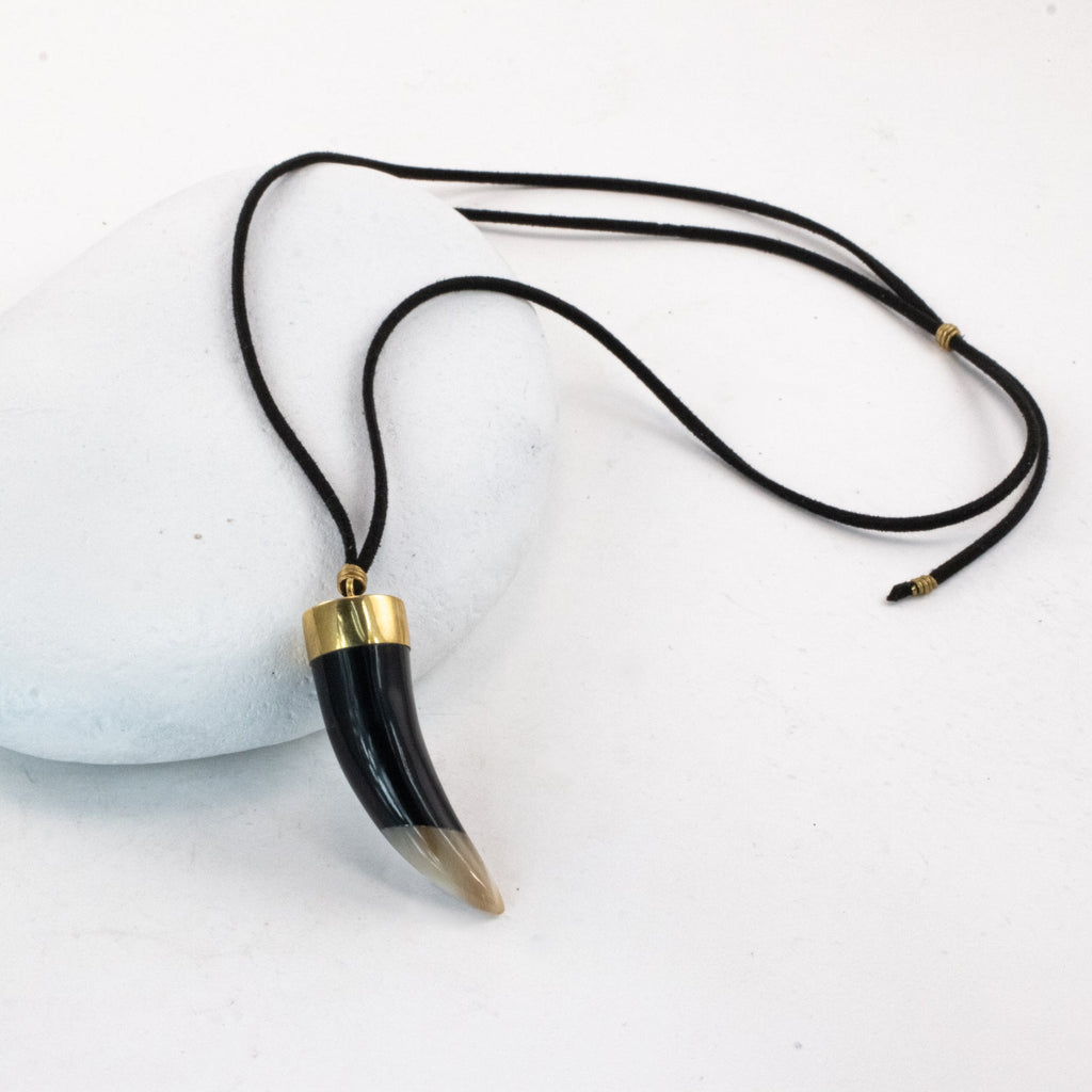 Talisman Horn Necklace - Black - Love Is Project