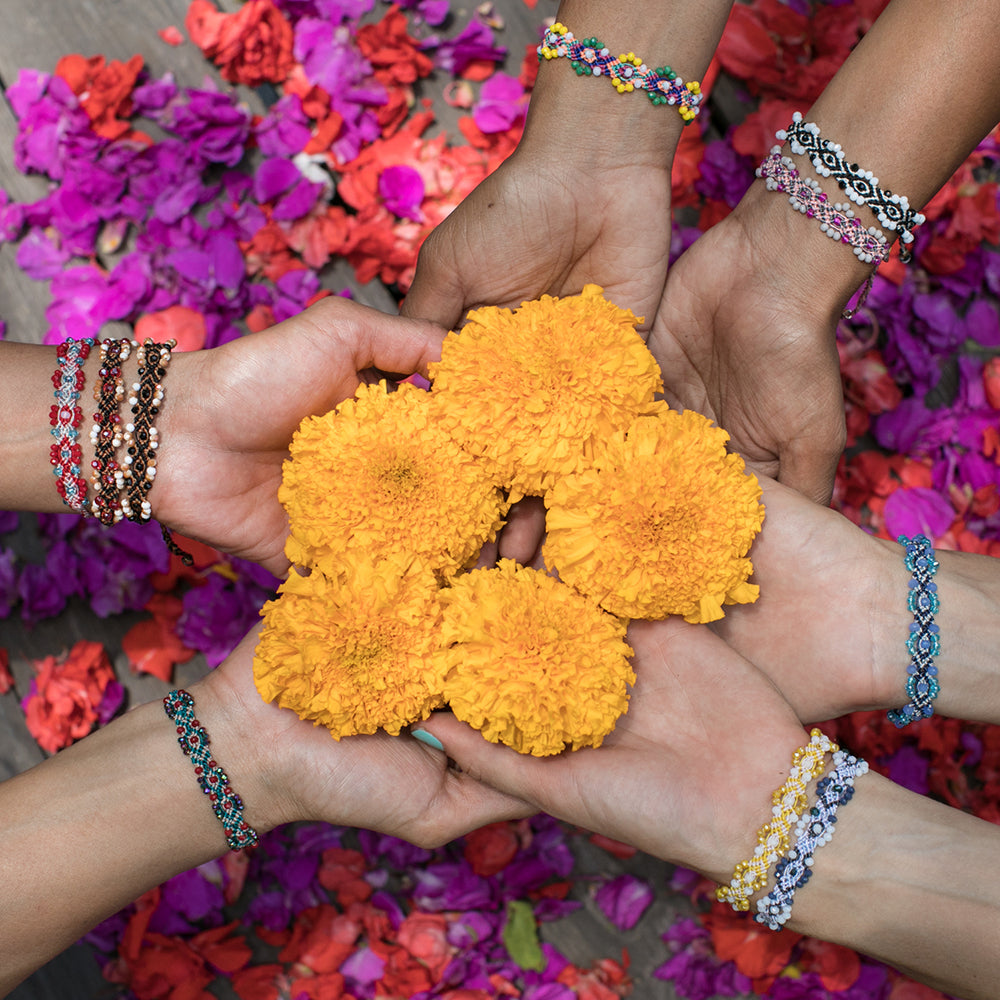 Bali Friendship Lei Bracelet - Peacock Teal - Love Is Project