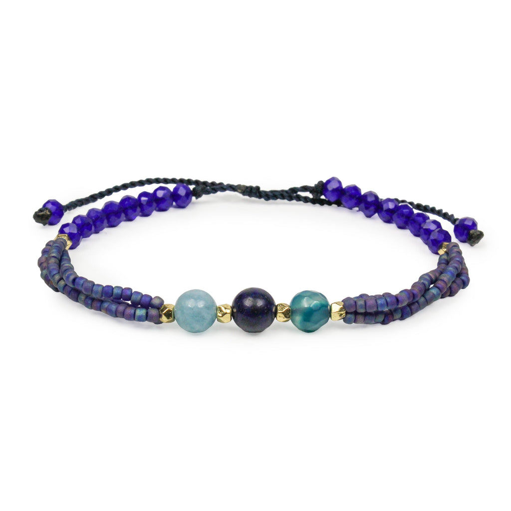 Third Eye Beaded Bracelet - Blue Turquoise - Love Is Project