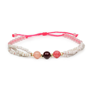 Third Eye Beaded Bracelet - Pink - Love Is Project