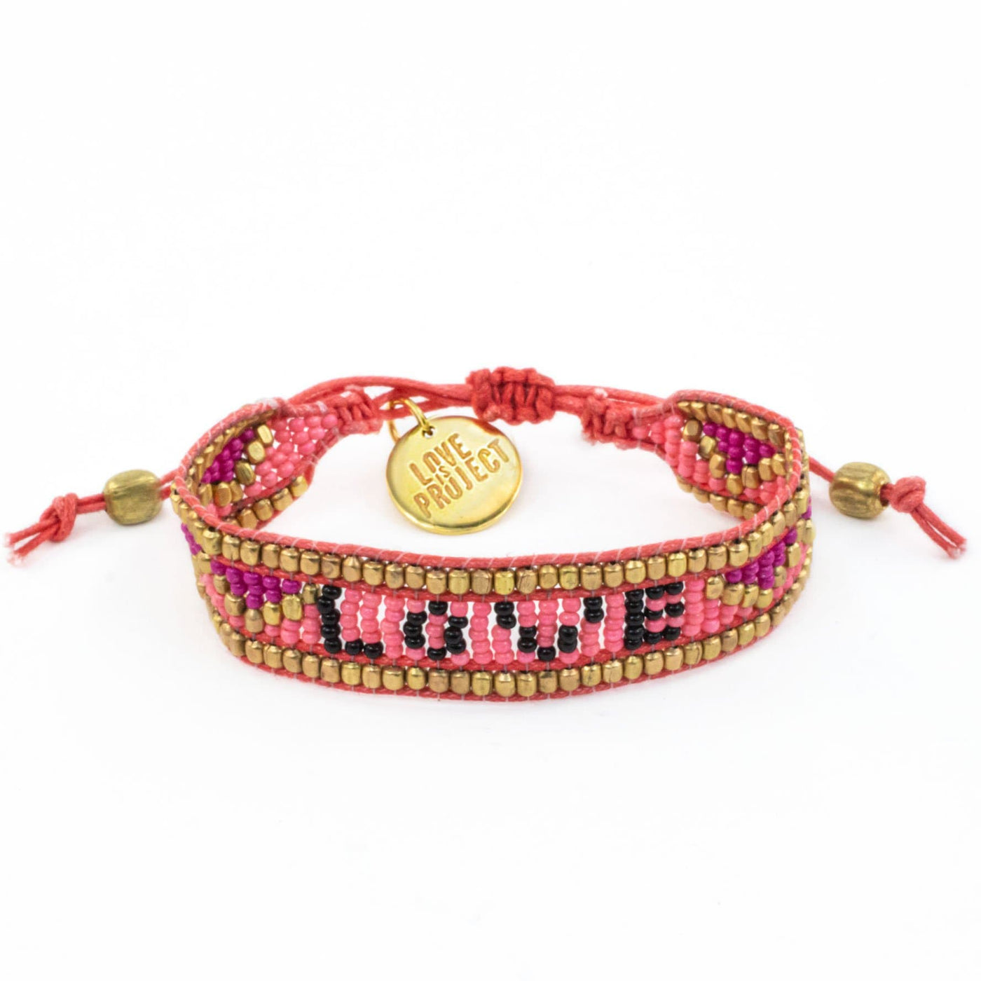 Custom Taj LOVE Bracelet - Pink & Black