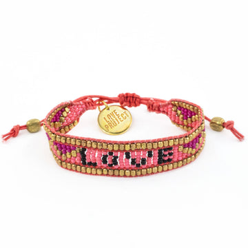 Custom Taj LOVE Bracelet - Pink & Black - Love Is Project