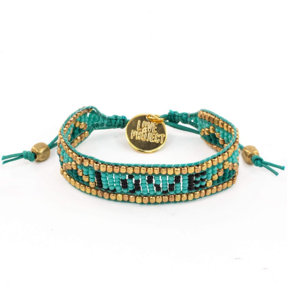 Custom Taj LOVE Bracelet - Turquoise & Black