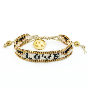 Custom Taj LOVE Bracelet - White & Black - Love Is Project