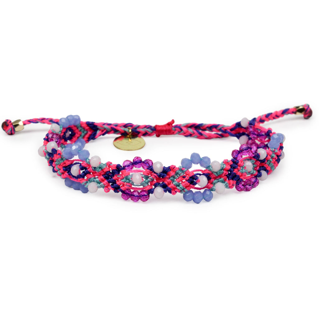 Bali Friendship Lei Bracelet - Pink Sky Blue - Love Is Project