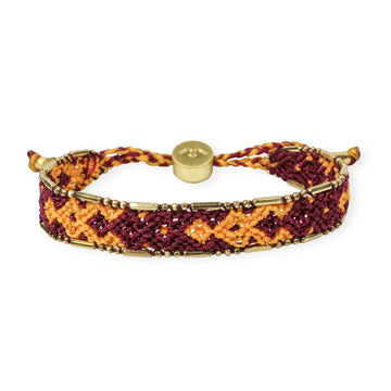 Bali Friendship Bracelet - Cardinal and Gold Yellow - Love Is Project