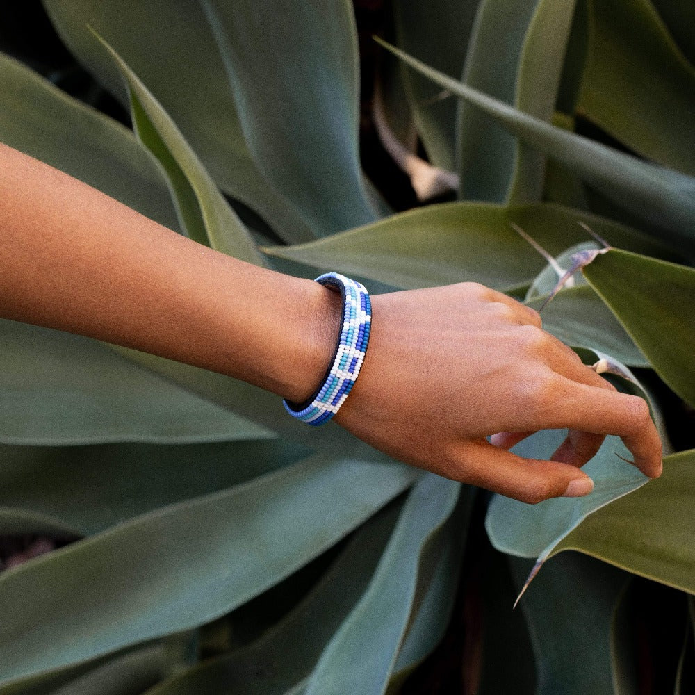 Aquamarine Ombre LOVE Bracelet from Love Is Project