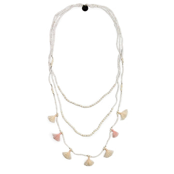 Bali Garland Necklace - White - Love Is Project