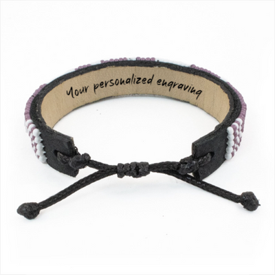Custom Purple Empower LOVE Bracelet