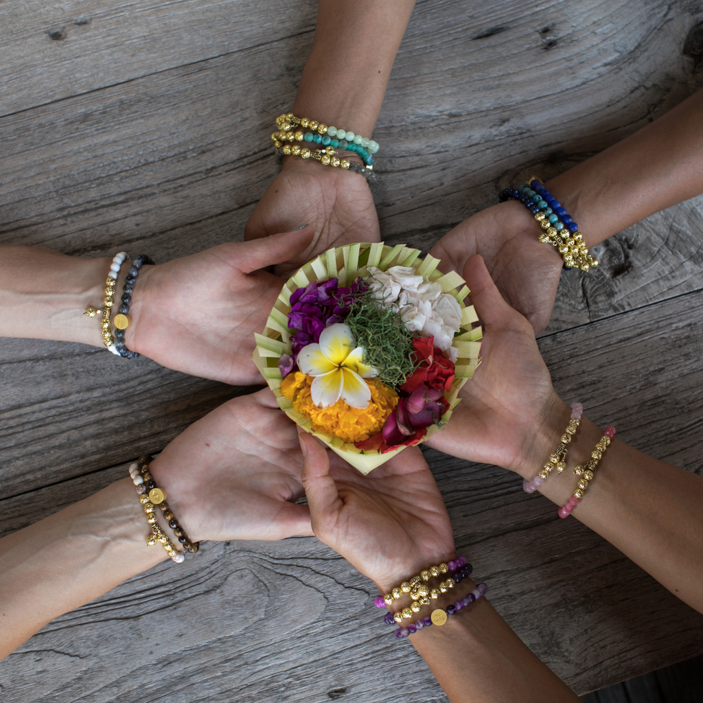 Namaste Chakra Stone Bracelet - Fuchsia Agate - Love Is Project