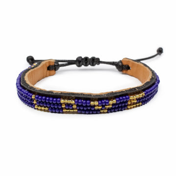 Skinny LOVE Bracelet - Navy and Gold - Love Is Project