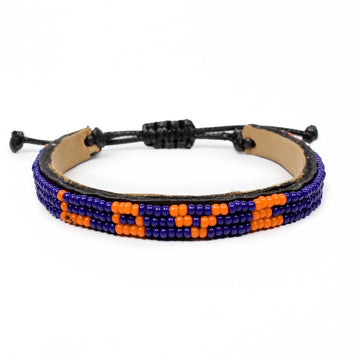 Skinny LOVE Bracelet - Navy and Orange - Love Is Project