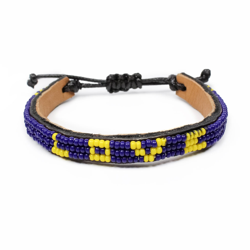 Skinny LOVE Bracelet - Navy and Yellow - Love Is Project