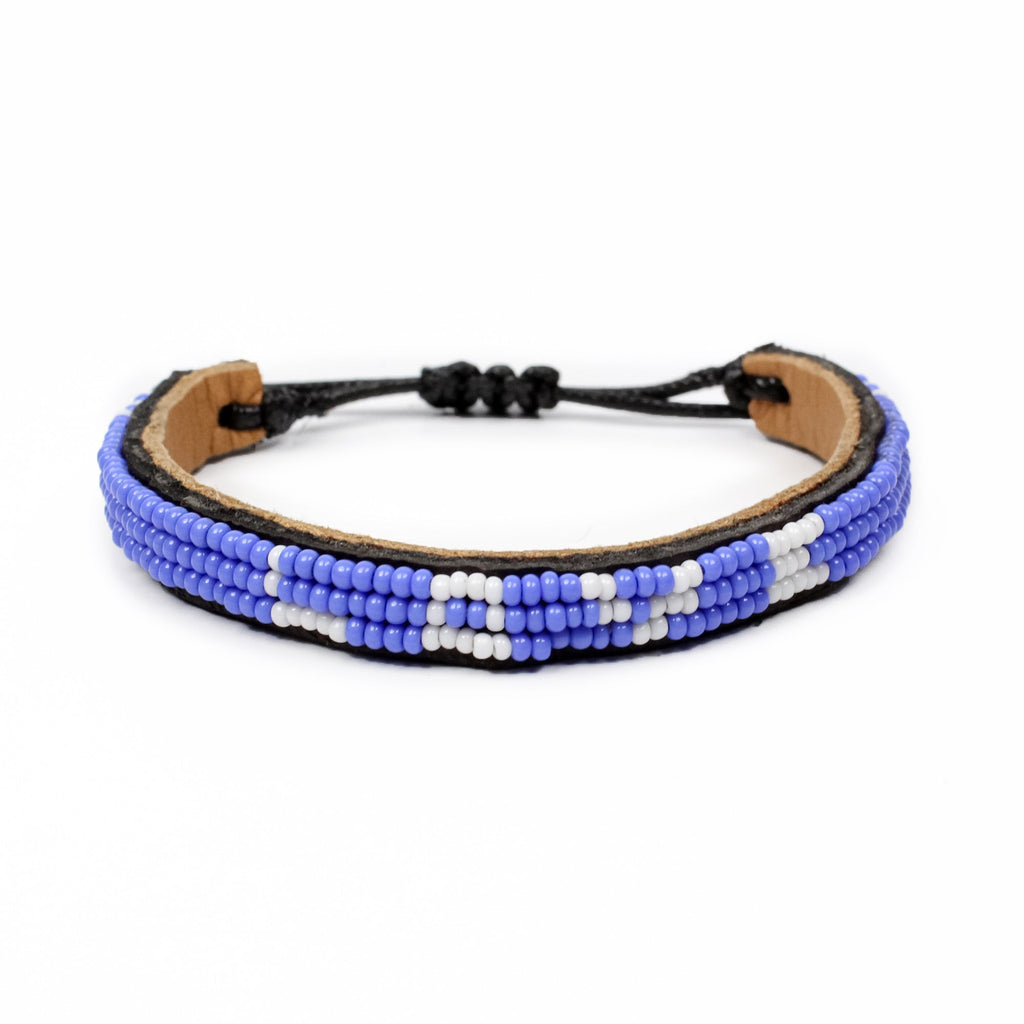 Skinny LOVE Bracelet - Royal Blue and White - Love Is Project