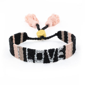 Black and Neutral Atitlan LOVE Bracelet from Love Is Project