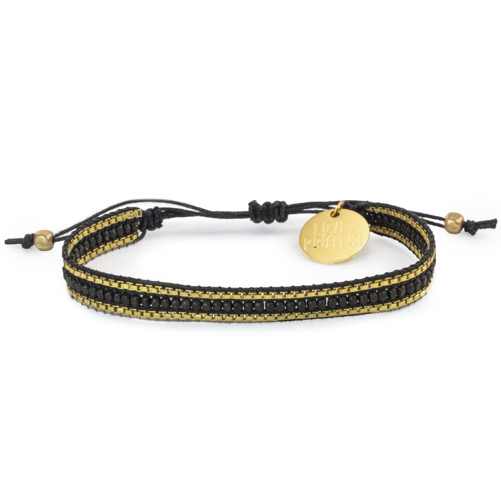 Skinny Diwali Bracelet - Dark Black - Love Is Project