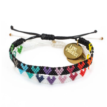 RAINBOW LOVE is LOVE Bracelets Set (of 2) - Love Is Project