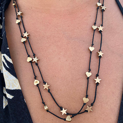 Gia Celestial Golden Star Necklace