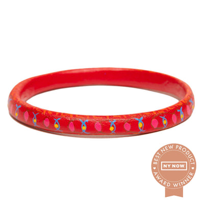 NEW ARRIVAL: Corazon Wooden Bangle - Red - Love Is Project