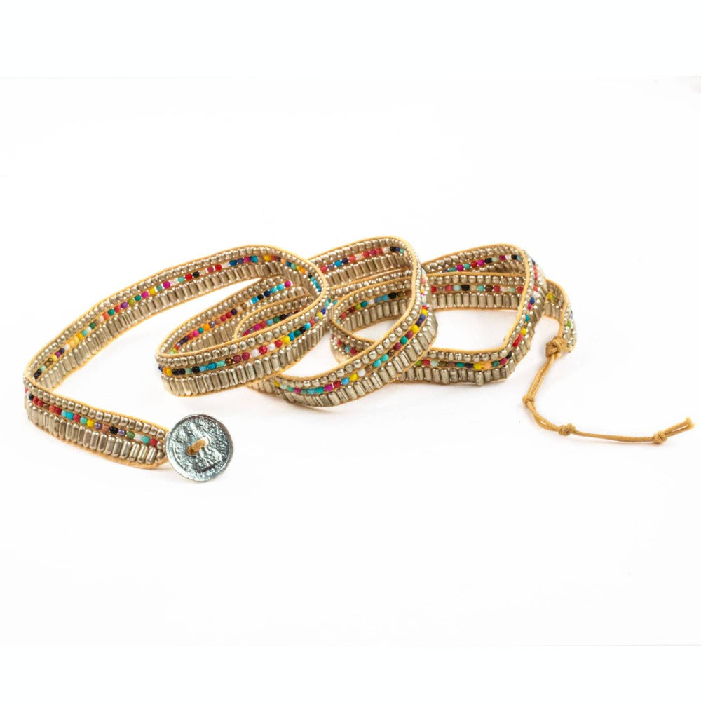 Darjeeling Necklace-Wrap Bracelet-Belt - Silver - Love Is Project