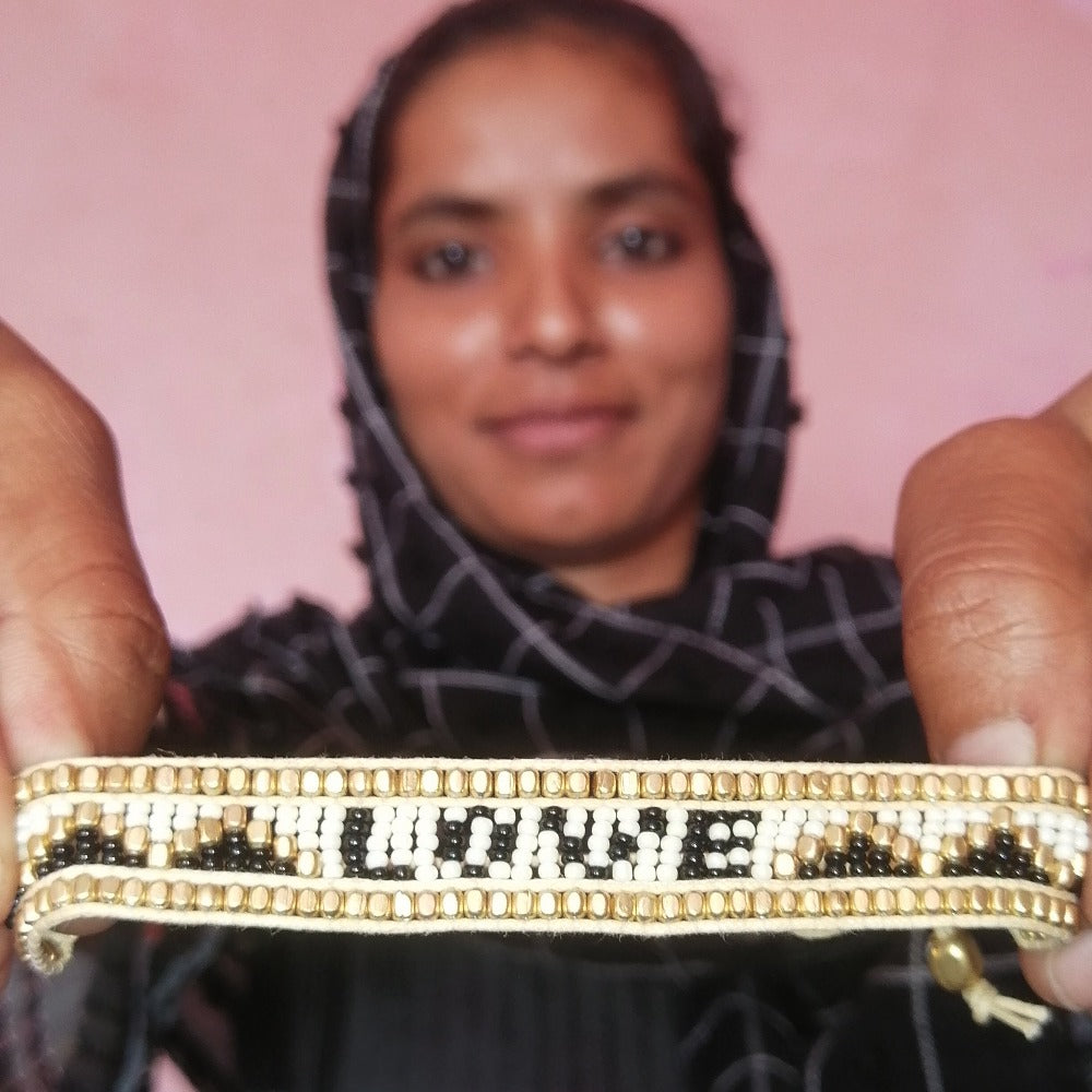 Taj LOVE Bracelet - White & Black - Love Is Project