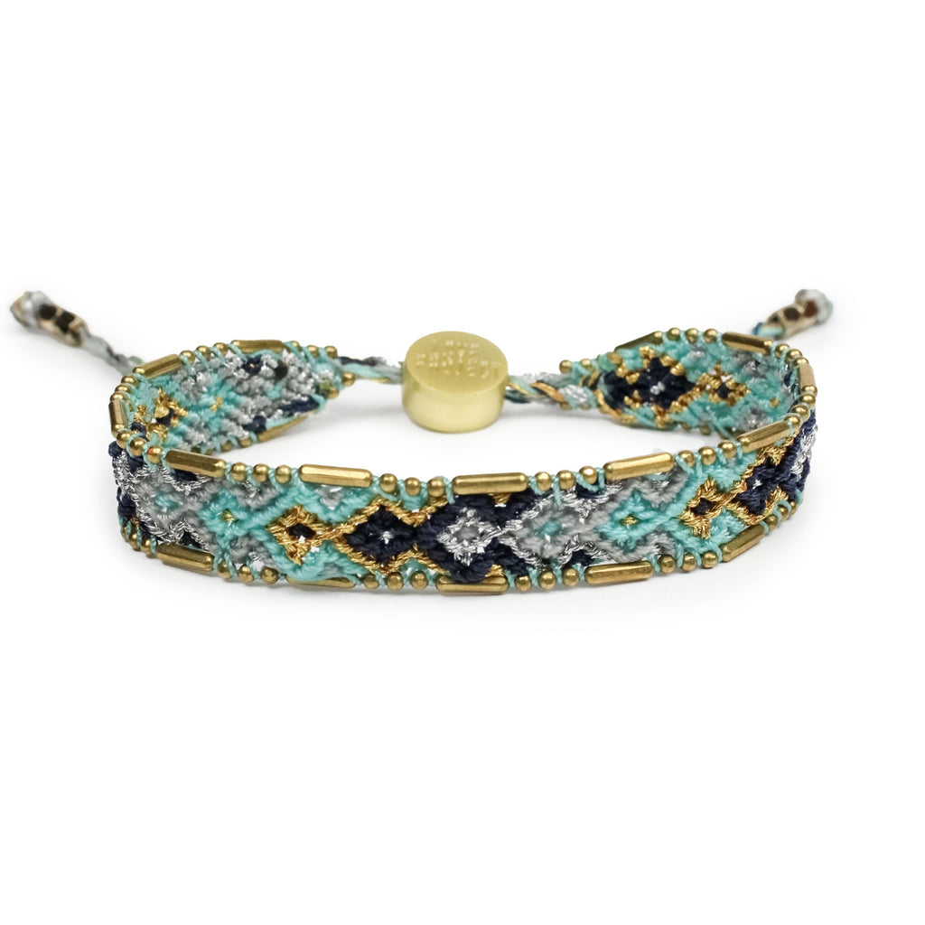 Bali Metallic Friendship Bracelet - Juniper Dazzle - Love Is Project