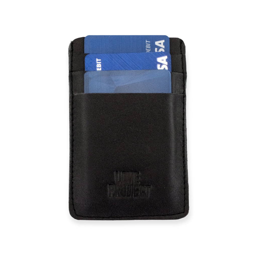 Leather Card Wallet - Black - Love Is Project