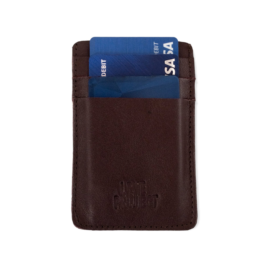 Leather Card Wallet - Wine - Love Is Project