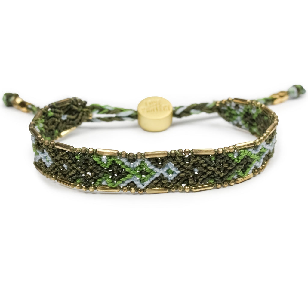 Bali Friendship Bracelet - Olive Top Gun - Love Is Project