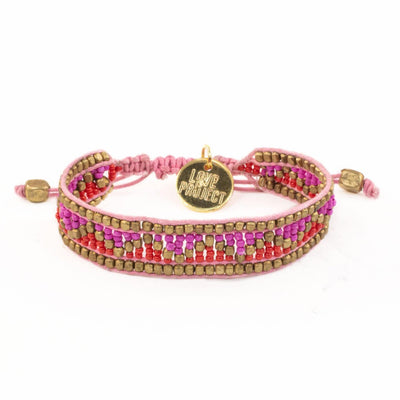Taj Beaded Bracelet - Jaipur Pink - Love Is Project