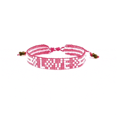 Pretty in Pink Bali Seed LOVE Bracelet - Love Is Project
