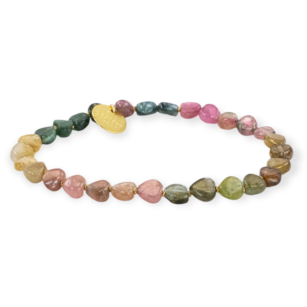 Enlighten Tourmaline Stone Stretch Bracelet - Love Is Project