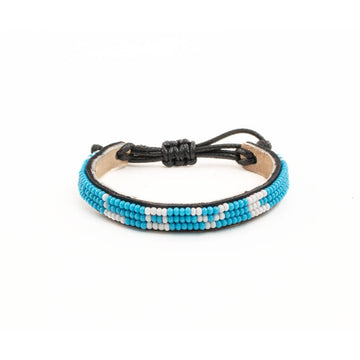 Skinny LOVE Bracelet - Sky Blue / White - Love Is Project