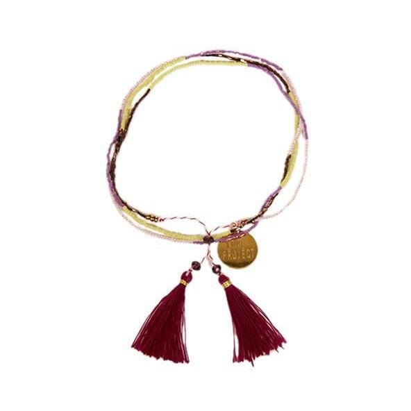 Bali UNITY Beaded Wrap/Necklace - Purple - Love Is Project