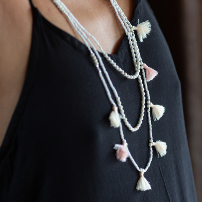 Bali Garland Necklace - White