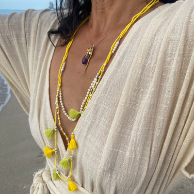 Bali Garland Necklace - Yellow