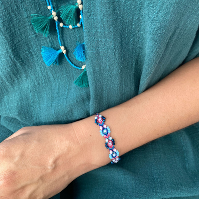 Bali Friendship Lei Bracelet - Blue Turquoise