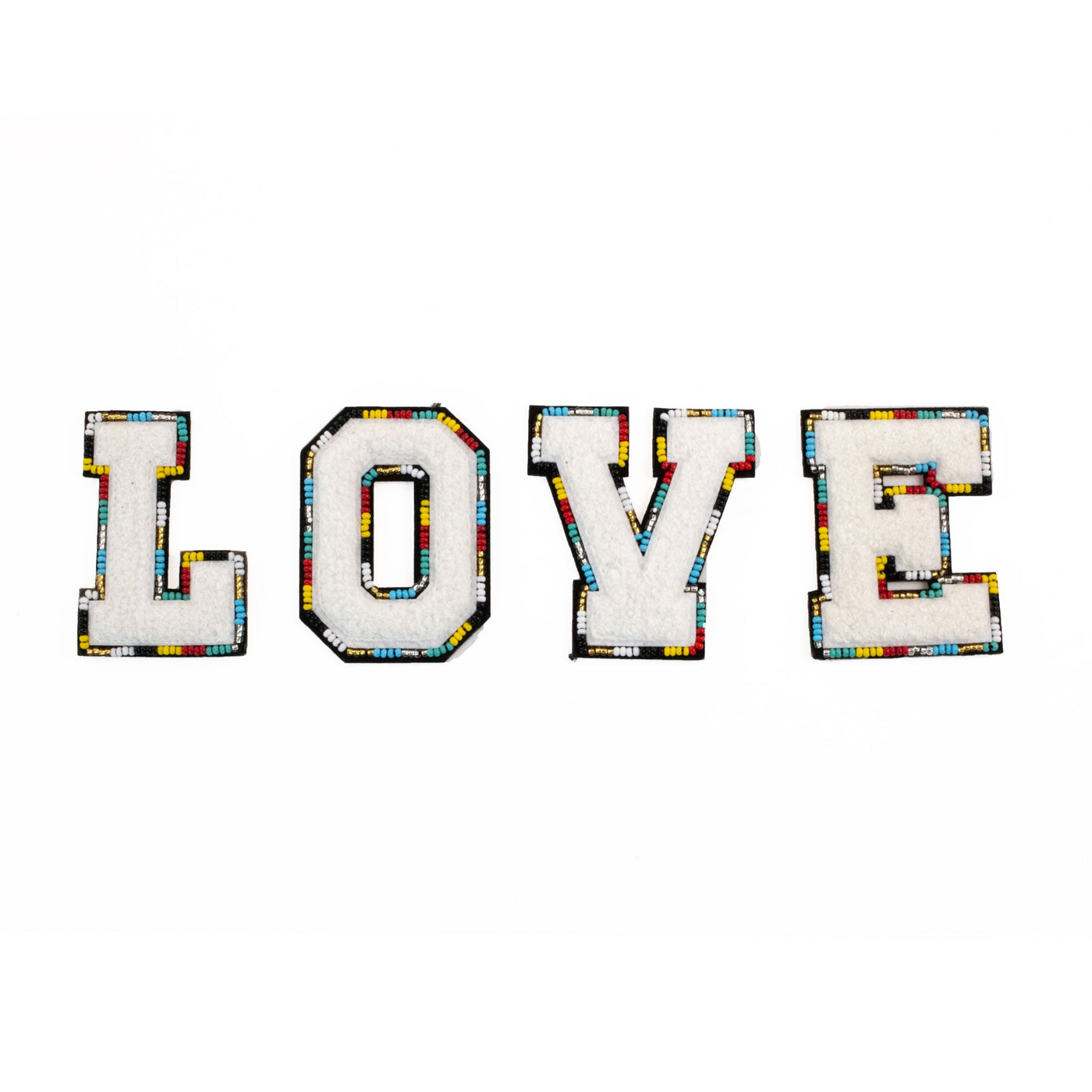 Beaded Border Iron-On LOVE LETTERS - Small