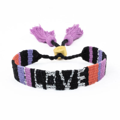 Black and Coral Atitlan LOVE Bracelet from Love Is Project