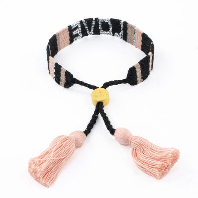 Black and Neutral Atitlan LOVE Bracelet from Love Is Project