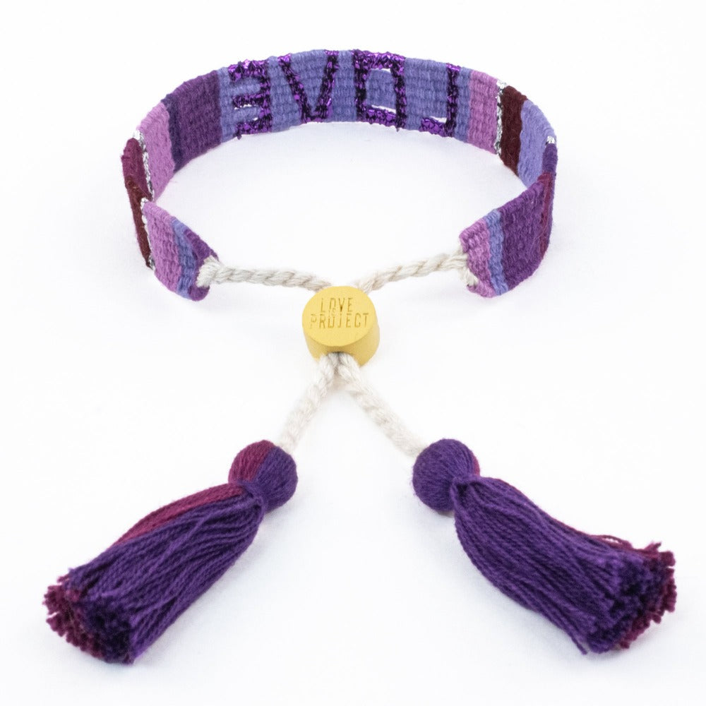 Purple and Violet Atitlan LOVE Bracelet from Love Is Project