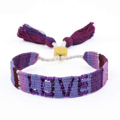 Purple and Violet Atitlan LOVE Bracelet from Love Is Project