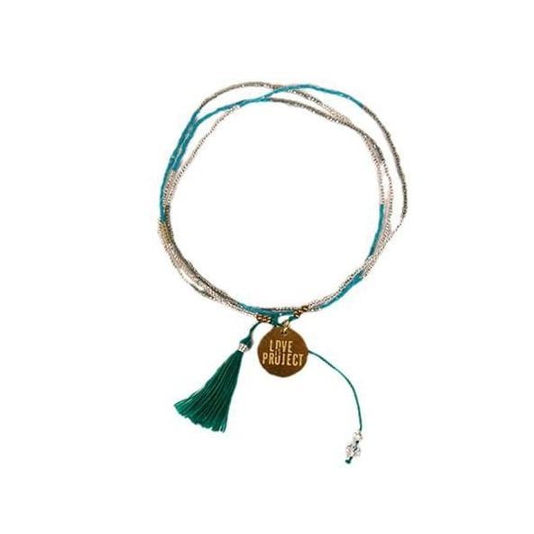 Bali UNITY Beaded Wrap/Necklace - Green - Love Is Project