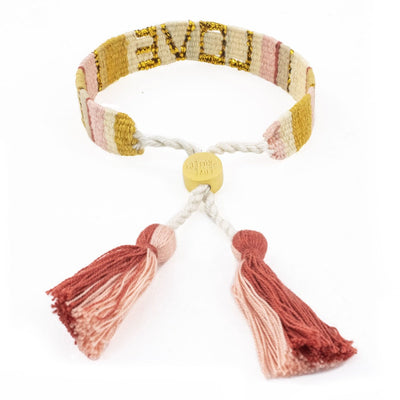 Yellow and Gold Atitlan LOVE Bracelet from Love Is Project